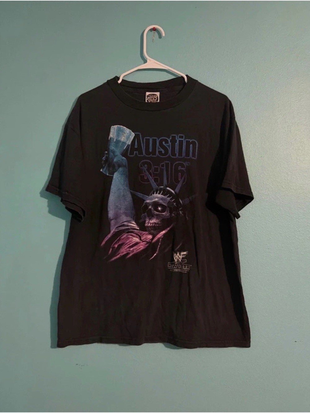 1999 Stone Cold Steve Austin WWF New York T-Shirt Size XL